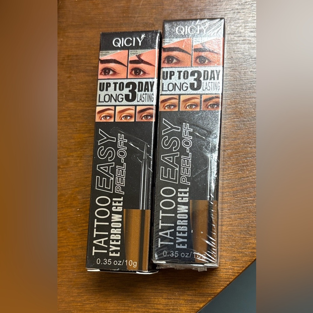 Qi Tattoo Easy Eyebrow Gel Peel-Off - Brown